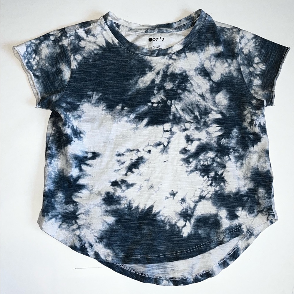 Kids Tie-Dye T-Shirt - Blue and White